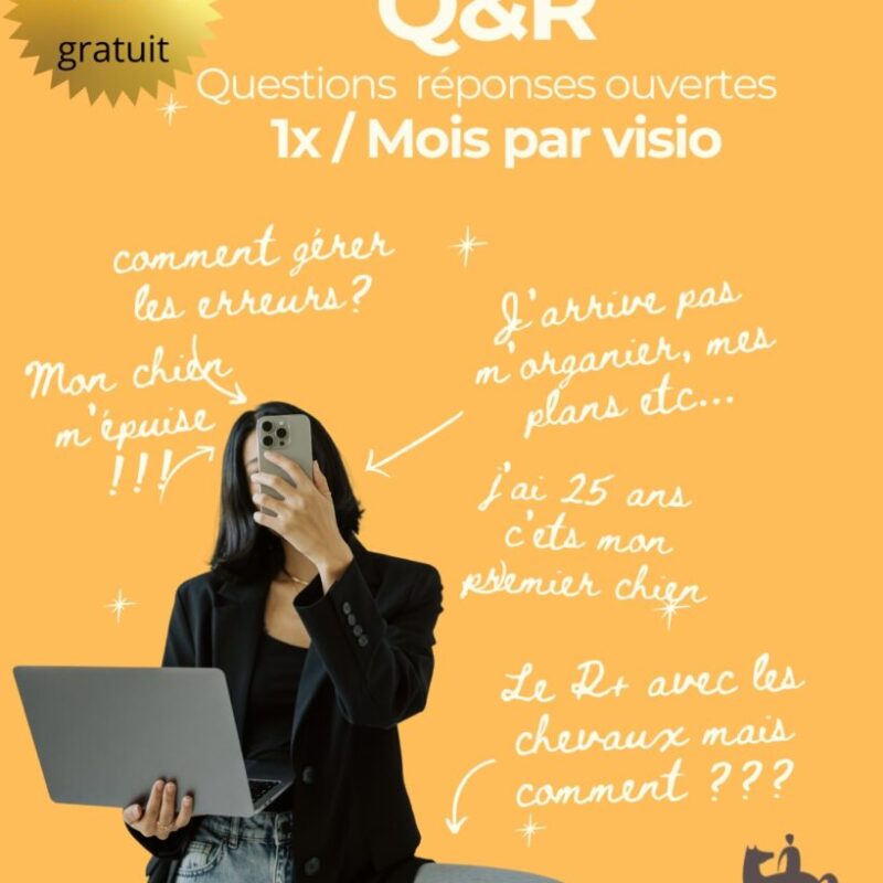 Webinaire Q&R mensuel Webinaire Q&R mensuel - AoA academy, éducation canine & formation professionnelle, Genève